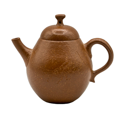 Yixing Teapot, Fully Handcrafted in Golden Duanni Clay # 94328
