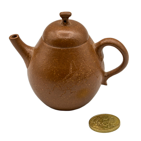 Yixing theepot, volledig met de hand vervaardigd in gouden Duanni-klei # 94328
