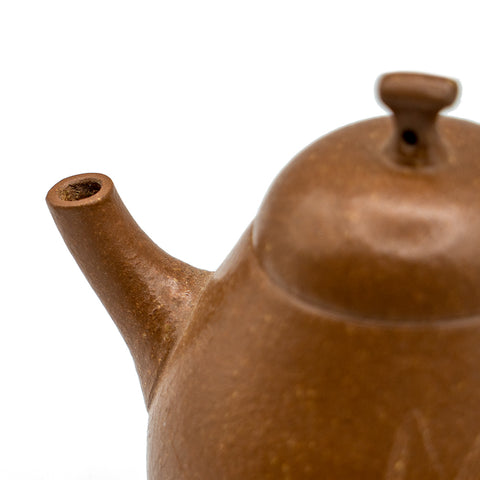 Yixing theepot, volledig met de hand vervaardigd in gouden Duanni-klei # 94328
