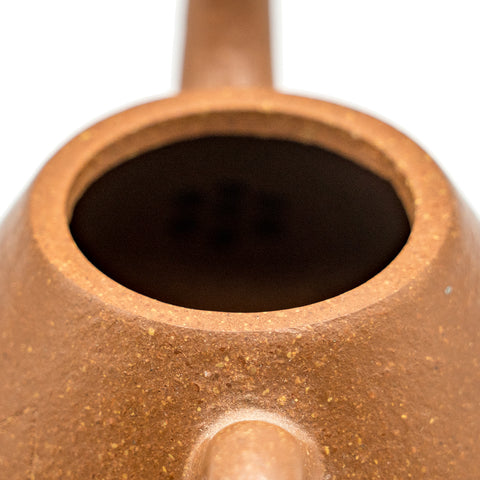 Yixing theepot, volledig met de hand vervaardigd in gouden Duanni-klei # 94328