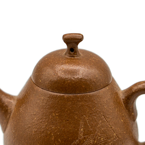 Yixing theepot, volledig met de hand vervaardigd in gouden Duanni-klei # 94328