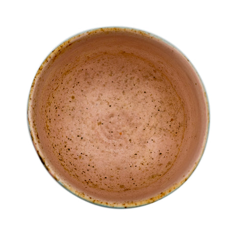 Taza de cerámica pintada a mano, cocida en horno de leña # 94329