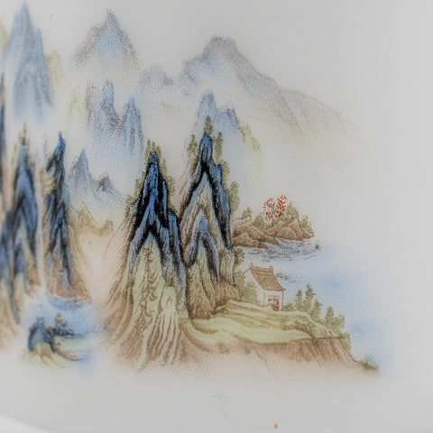 Taza de porcelana con paisaje Shanshui # 94348