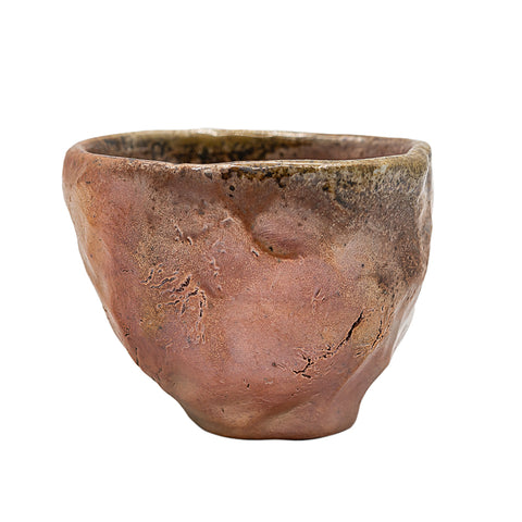 Handgefertigte, holzgefeuerte grobe Ton-Teetasse Nr. 95746, 90 ml