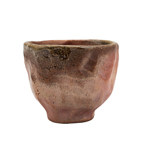 Handgefertigte, holzgefeuerte grobe Ton-Teetasse Nr. 95746, 90 ml