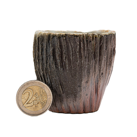 Holzgefeuerter Dehua-Tee-Becher mit Rindenstruktur Nr. 95805, 60 ml