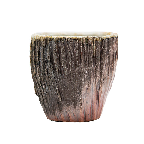 Holzgefeuerter Dehua-Tee-Becher mit Rindenstruktur Nr. 95805, 60 ml