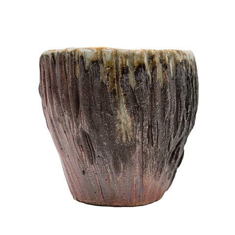 Holzgefeuerter Dehua-Tee-Becher mit Rindenstruktur Nr. 95805, 60 ml