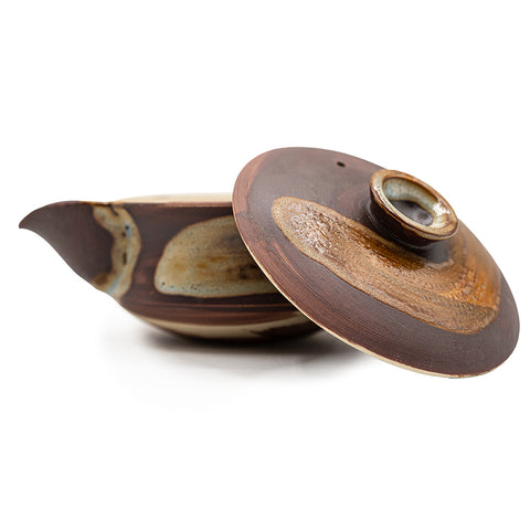 Woodfired Dehua Flat Teapot # 95829, 120 ml