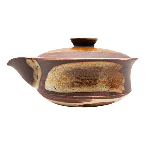 Woodfired Dehua Flat Teapot # 95829, 120 ml