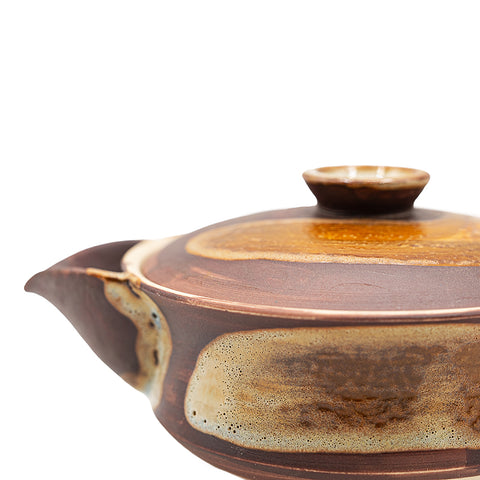 Woodfired Dehua Flat Teapot # 95829, 120 ml