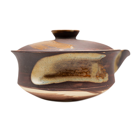 Woodfired Dehua Flat Teapot # 95829, 120 ml