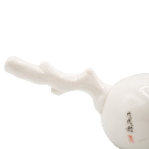 Woodfired Dehua Side-Handle Teapot with Branch Handle # 95839, 230 ml