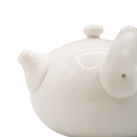 Woodfired Dehua Side-Handle Teapot with Branch Handle # 95839, 230 ml