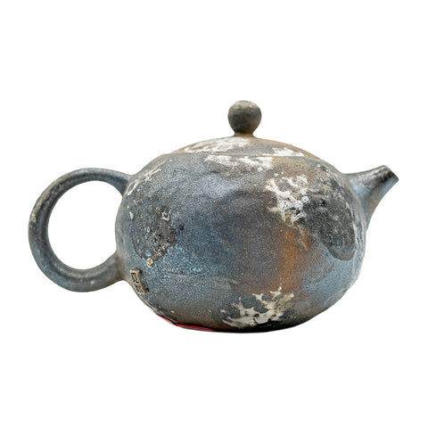 Woodfired Dehua Bian Yuan Teapot (Flat-Round) # 95848, 170 ml