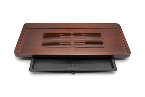 Chaban (Tea Tray) Flat Board, Dark Wood, Long Slots # 97076