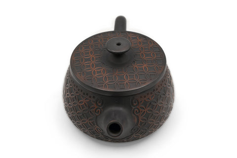 Han Tile Teapot - Copper Coins # 96153