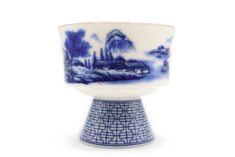 Splendid Landscape Tall Footed Cup # 96125