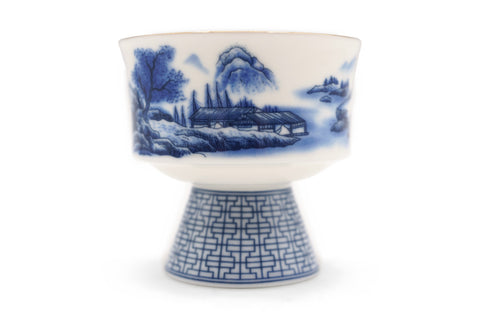 Splendid Landscape Tall Footed Cup # 96125