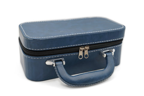 Leather Case Travel Set - Red, with a Teapot # 95931