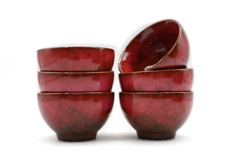 Tea Ceremony 7-Piece Set - Red Kiln-Transformed # 96010