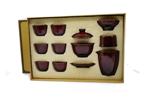 Tea Ceremony 10-Piece Set - Purple Kiln-Transformed (Gaiwan) # 96017
