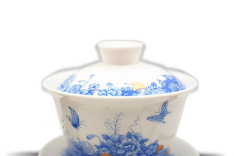 Tea Ceremony 10-Piece Set - Flowers and Butterflies Rice Grain # 96030