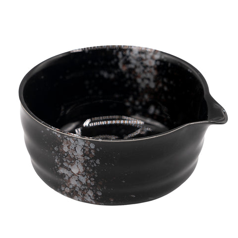Black Glaze Katakuchi Matcha Bowl # 94732