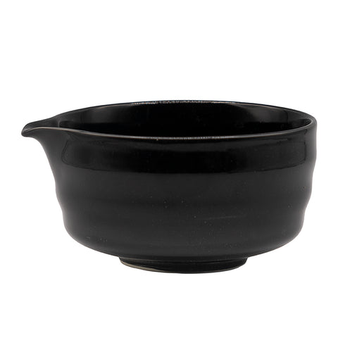 Glossy Black Katakuchi Matcha Bowl # 94734