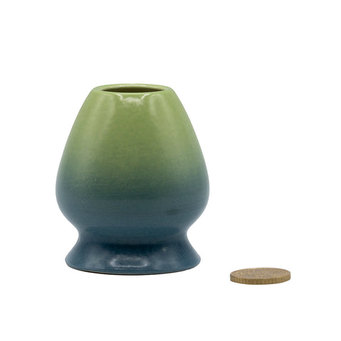 Green-Blue Matcha Whisk Holder (Kusenaoshi) # 94592