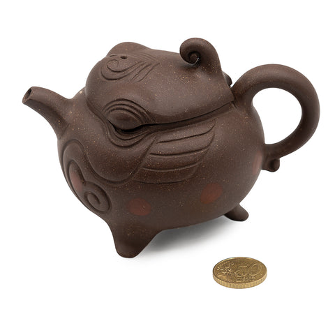 Yixing theepot, Zisha klei “Draak Oog” sculpturale vorm # 94720