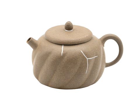 Yixing theepot, Duanni klei met authentieke Kintsugi reparatie # 94721