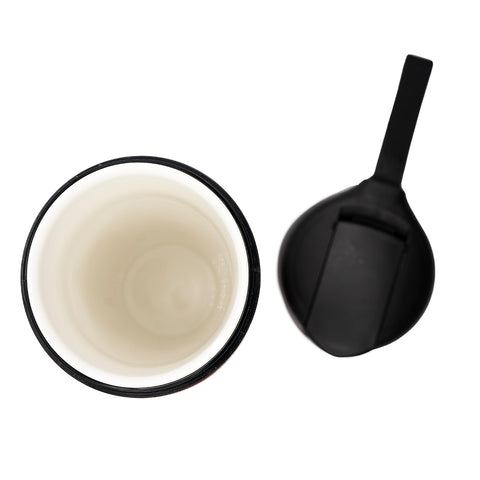 Deep Red Travel Thermos with Strap # 94536