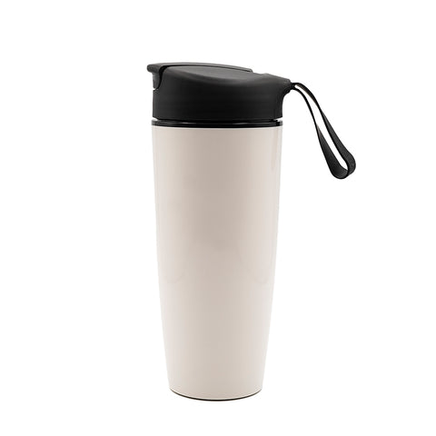 Klassische weiße Thermosflasche für unterwegs – 500 ml isolierte Flasche – Tea Culture Club