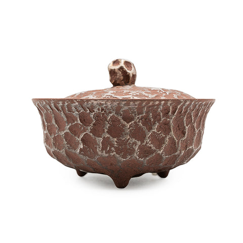 Gaiwan en argile rouge avec motif météore argenté # 94419