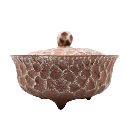 Gaiwan en argile rouge avec motif météore argenté # 94419