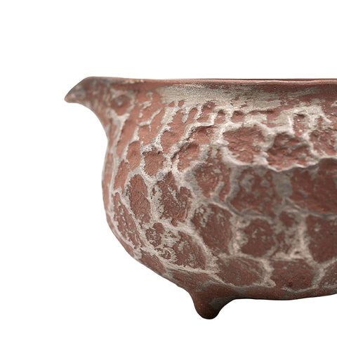 Pichet en argile rouge avec motif météore argenté # 94422