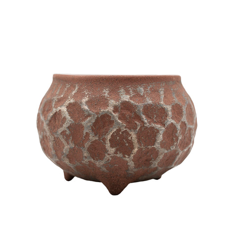 Red Clay Cup with Silver Meteor Pattern # 94426