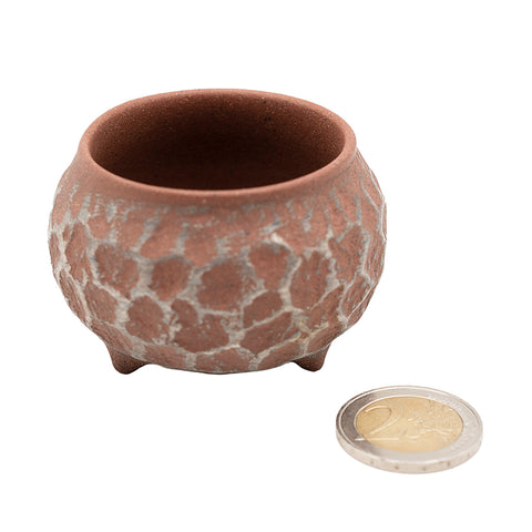 Red Clay Cup with Silver Meteor Pattern # 94426