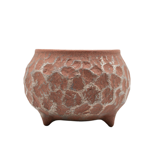 Red Clay Cup with Silver Meteor Pattern # 94426