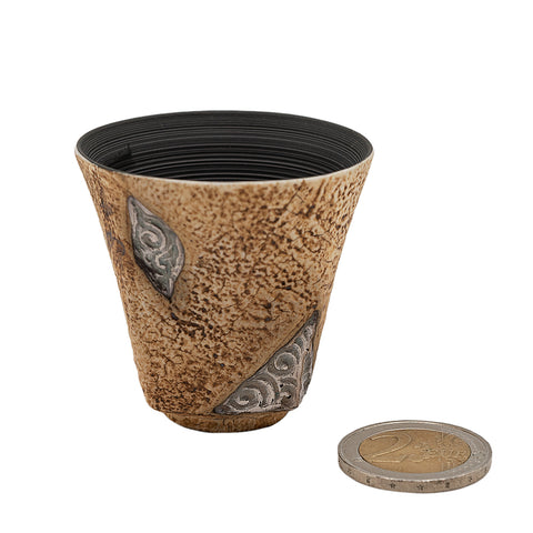 Wide-Rim Tea Cup with Auspicious Cloud Design # 94418