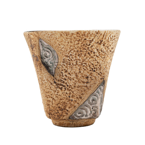 Wide-Rim Tea Cup with Auspicious Cloud Design # 94418