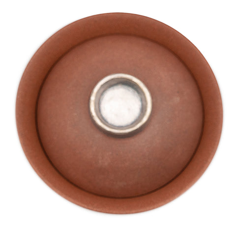 Gaiwan rouge émaillé avec bouton de couvercle en argent # 94428