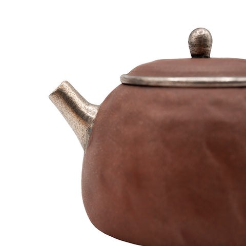 Théière ronde en argile rouge n° 94437