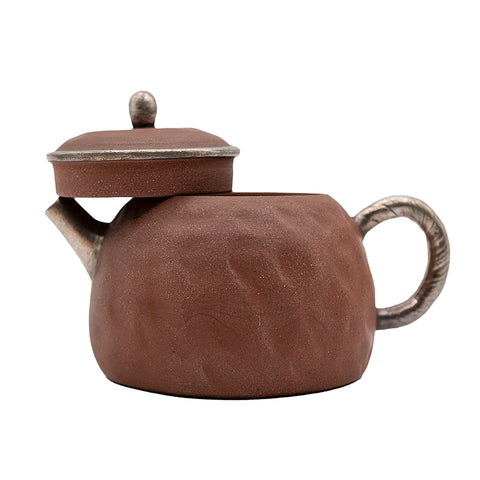 Théière ronde en argile rouge n° 94437