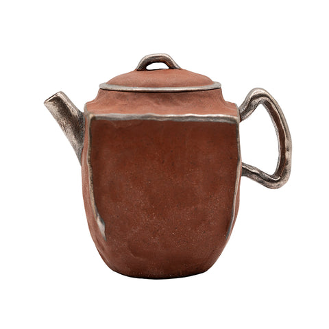 Red Clay Square Teapot # 94436