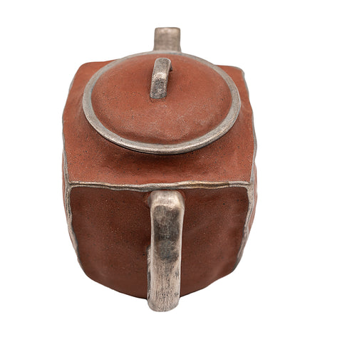 Théière carrée en argile rouge # 94436