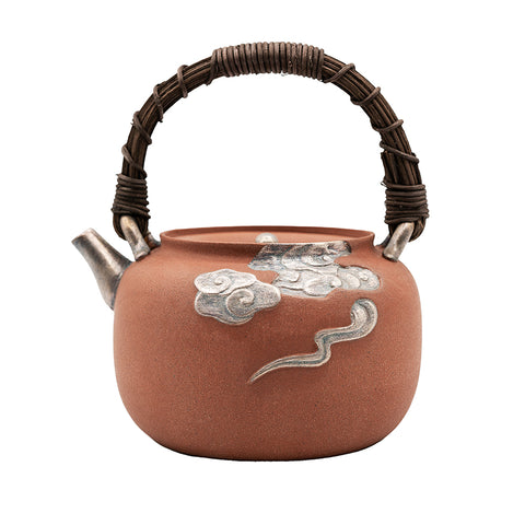 Red-Glazed Teapot with Auspicious Clouds # 94432