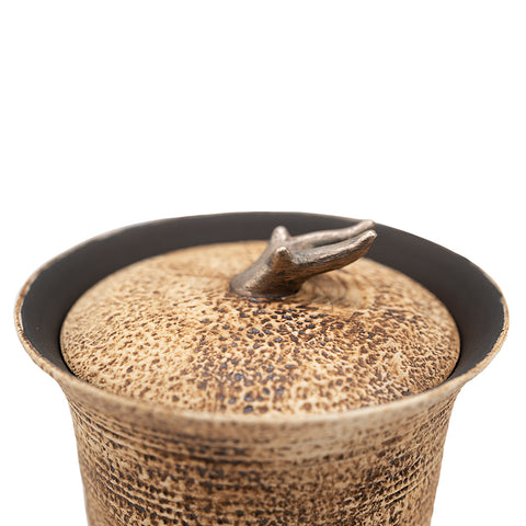 Gaiwan avec couvercle en corne d'argent orné d'un dragon # 94409