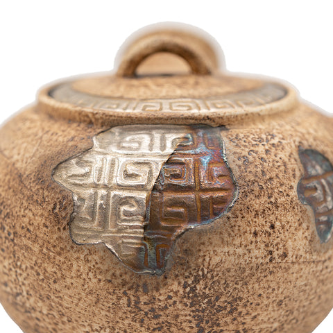 Side-Handle Teapot with Key-Fret Pattern # 94415